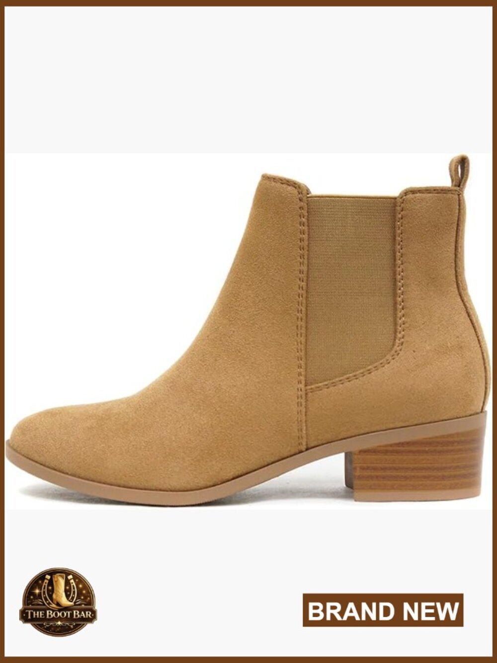 Women's Chelsea Ankle Booties Low Block Heel Elastic Gore